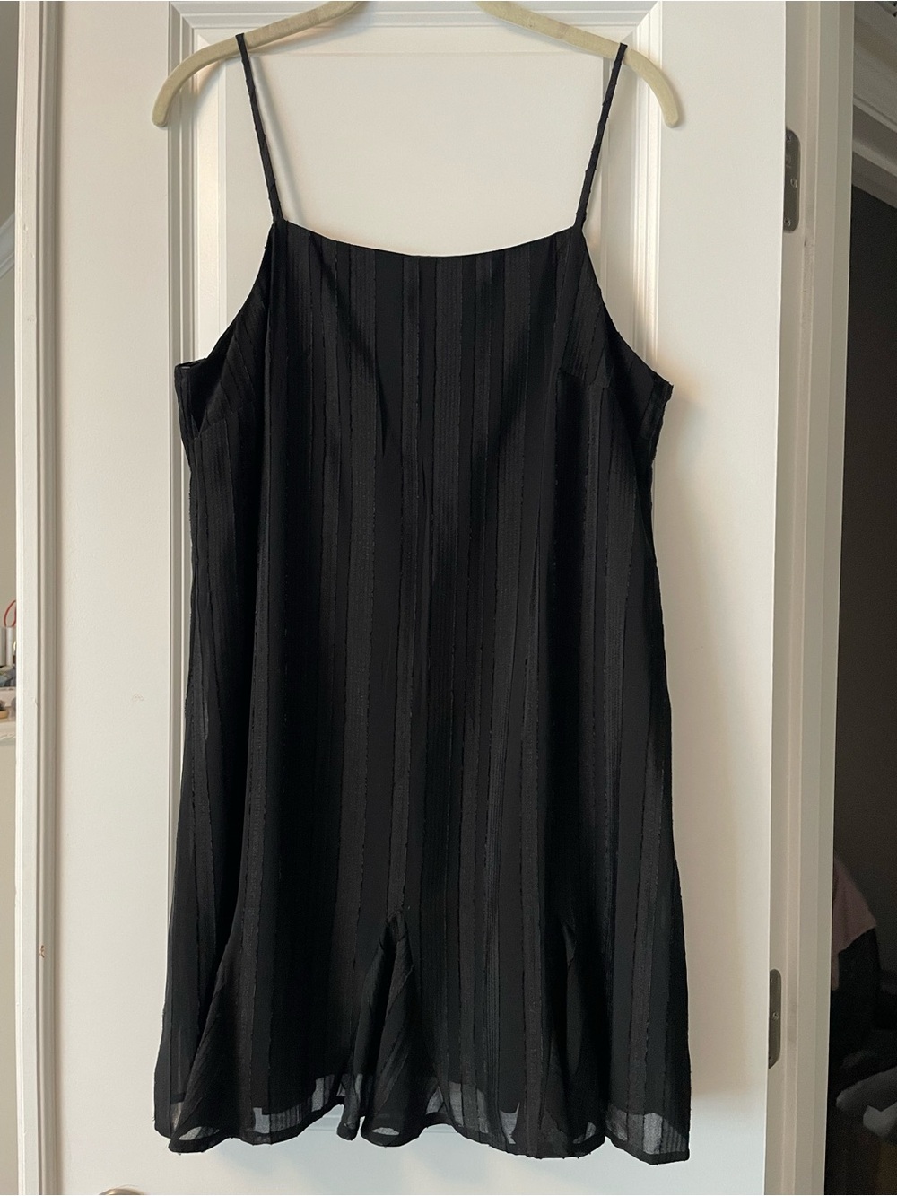 Black Spaghetti-Strap Mini Dress
